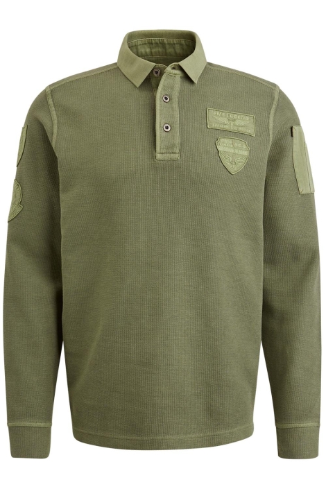 PME legend long sleeve polo structured pique